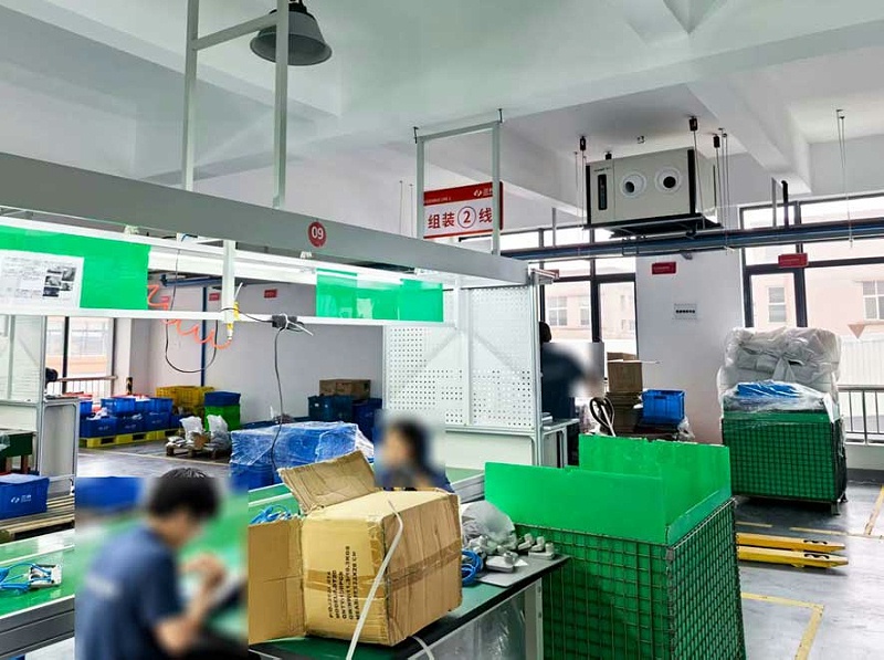 生產(chǎn)車間降溫應用蒸發(fā)冷省電空調(diào)-臥式射流空調(diào)