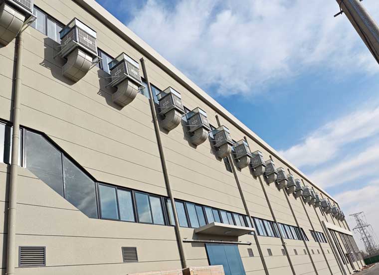 工業工廠車間通風降溫，應用星科環保空調